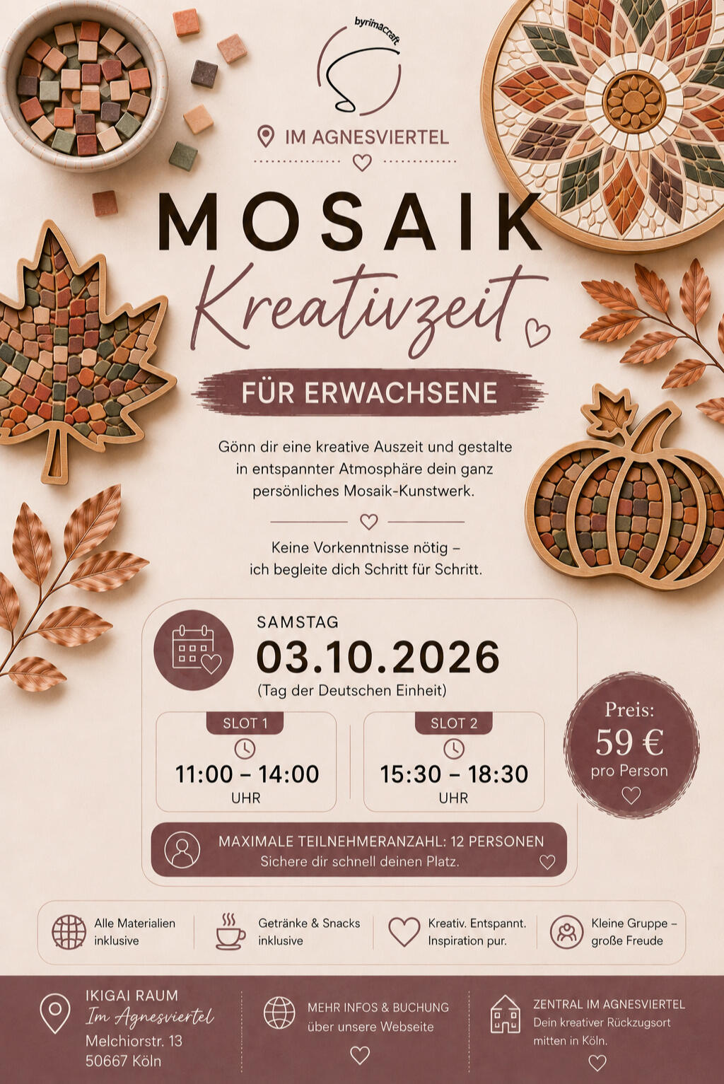 Mozaik Kreativzeit für Erwachsene